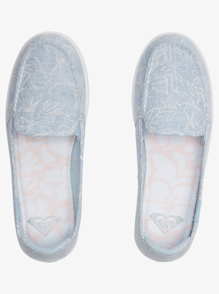 Slip On Roxy Minnow Bleu Clair Femme | YZP-34675311