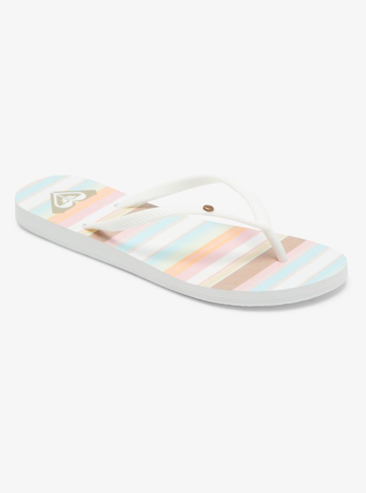 Sandales Roxy Bermuda Blanche Rose Multicolore Femme | LYP-87777152