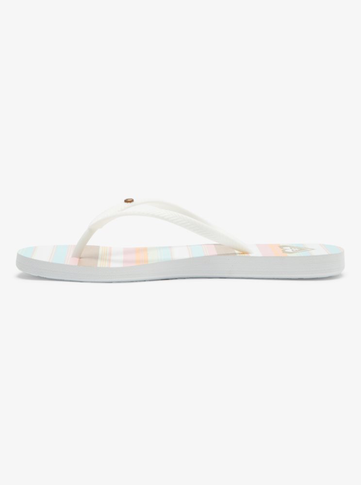 Sandales Roxy Bermuda Blanche Rose Multicolore Femme | LYP-87777152