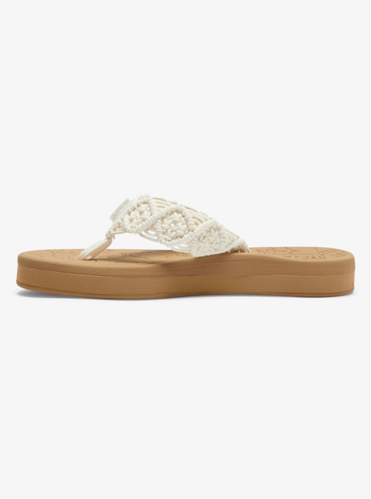 Sandales Roxy Colbee Hawaii Crochet Blanche Femme | ZPI-05339922