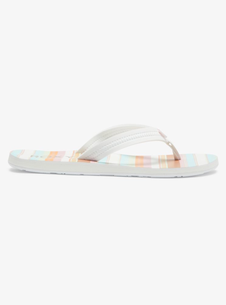 Tong Roxy Vista Loreto Blanche Bleu Femme | AOT-50725709