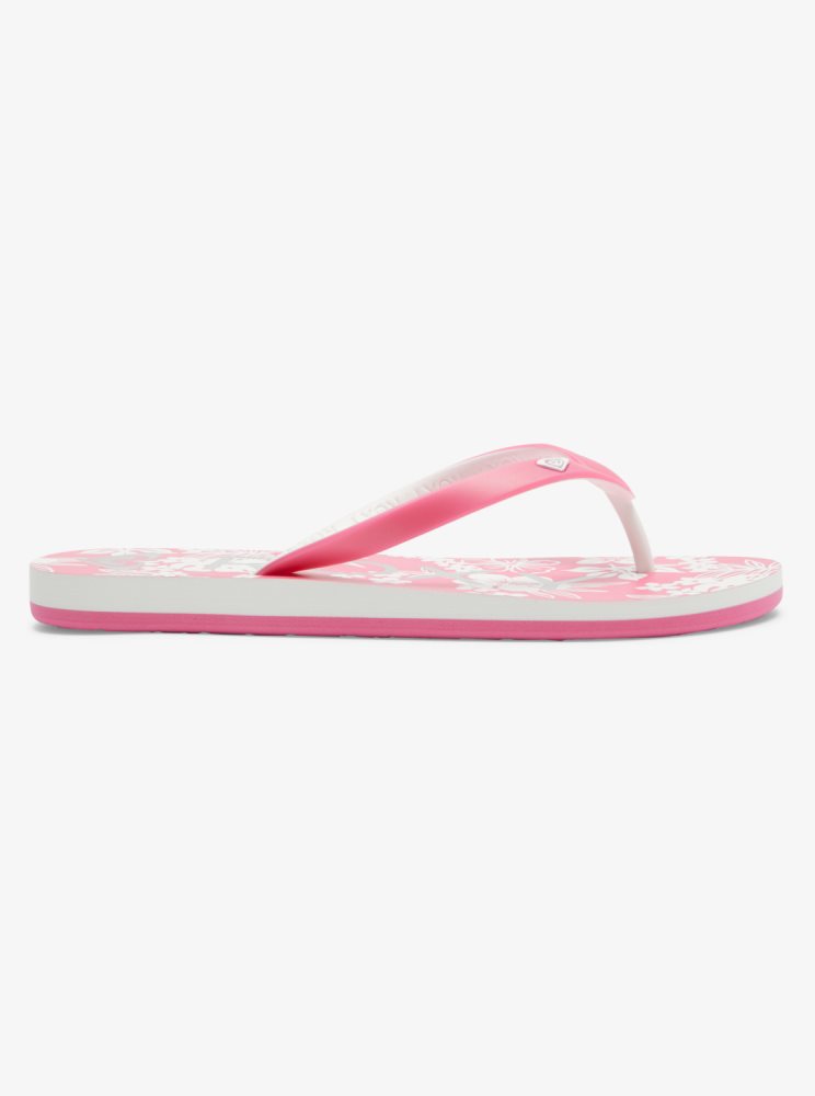 Tong Roxy Tahiti Rose Blanche Femme | ZKS-12543849