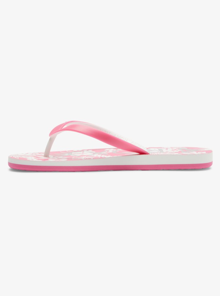 Tong Roxy Tahiti Rose Blanche Femme | ZKS-12543849