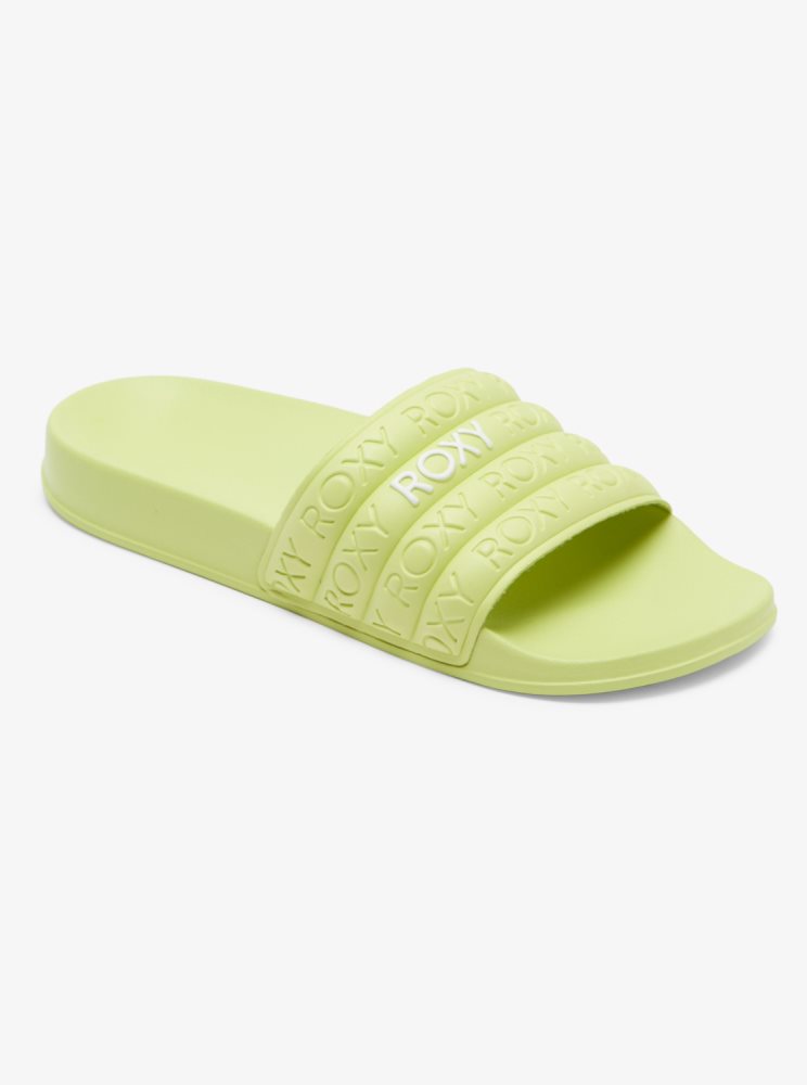 Sandales Roxy Slippy D'eau-Friendly Vert Clair Femme | QMU-17024693