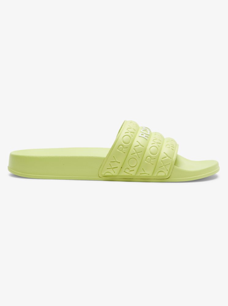 Sandales Roxy Slippy D'eau-Friendly Vert Clair Femme | QMU-17024693