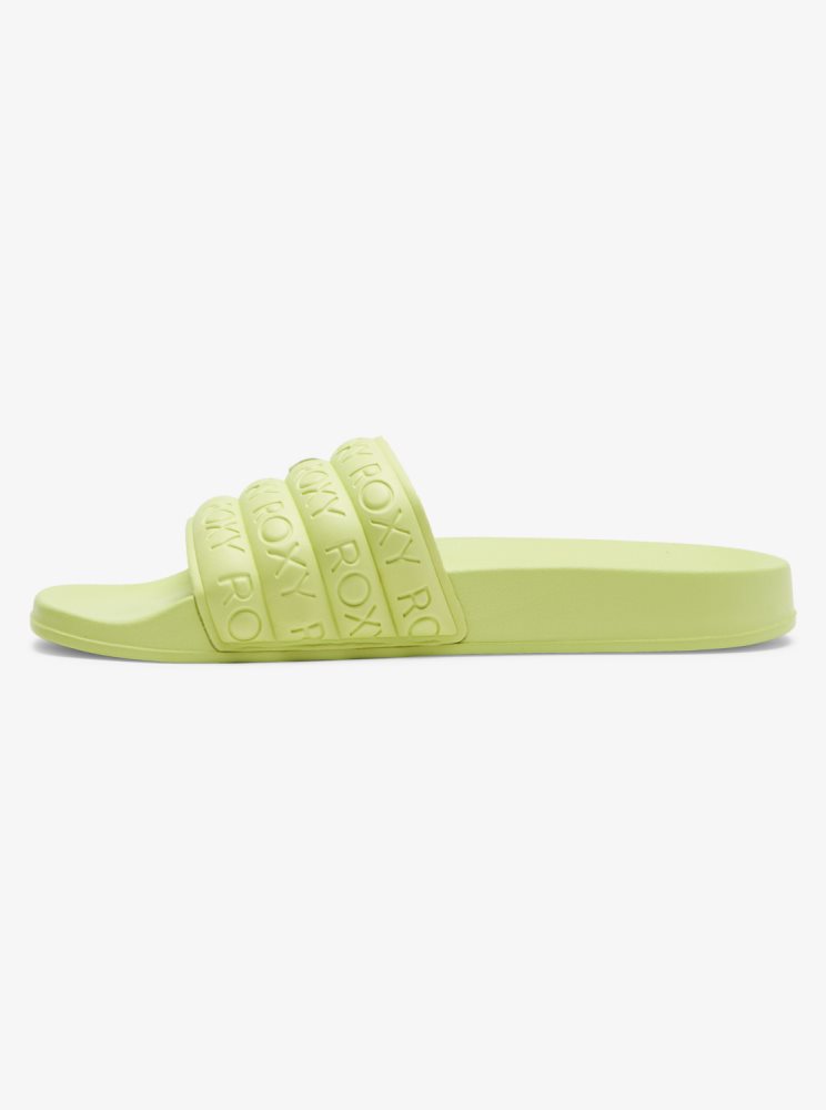 Sandales Roxy Slippy D'eau-Friendly Vert Clair Femme | QMU-17024693