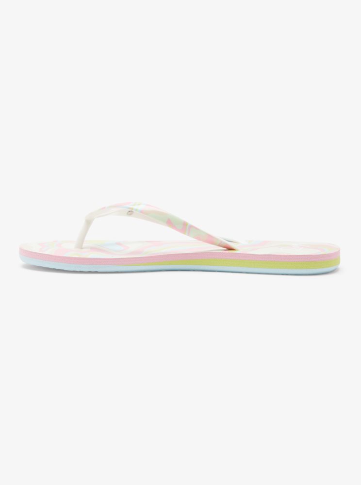 Tong Roxy Portofino Rose Vert Clair Femme | VBI-16448084