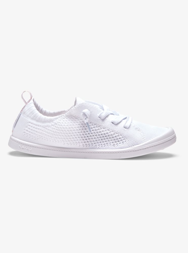 Basket Roxy Bayshore Closed Blanche Femme | WEE-40832522