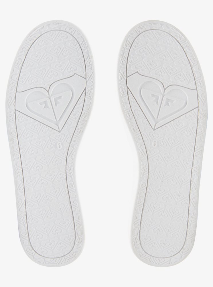 Slip On Roxy Minnow Knit Blanche Femme | UHK-08113015